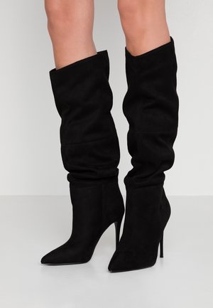 Laarzen met hoge hak - black