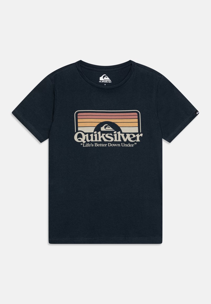 Quiksilver STEP INSIDE YOUTH - Print T-shirt - dark navy/dark blue ...