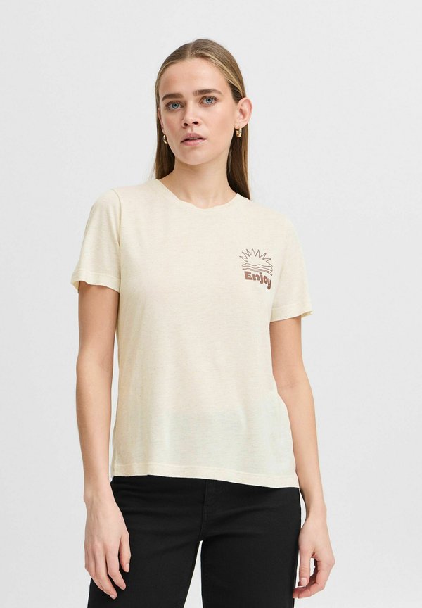 IHOHANA - Print T-shirt - sandshell melange