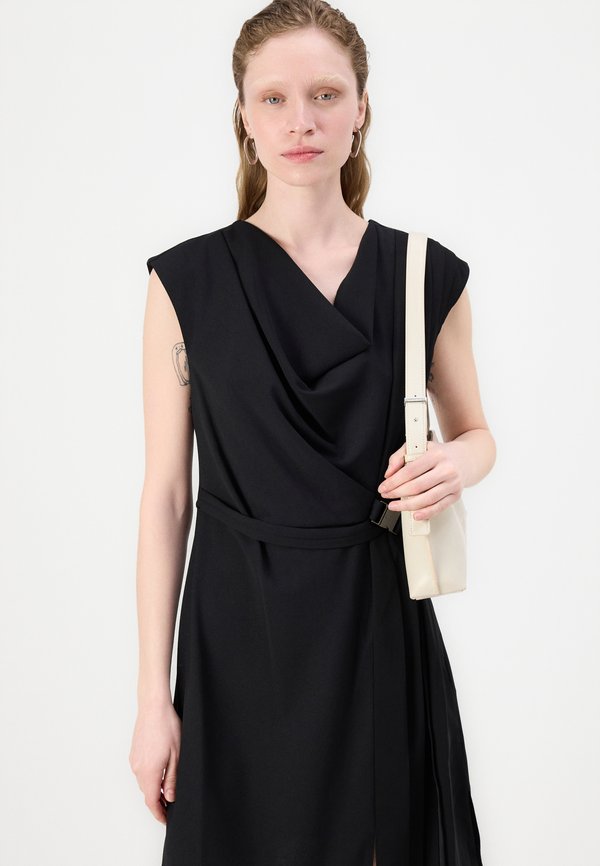 COWL NECK DRESS WITH PLEATS AND FAUX WRAP - Cocktail dress / Party dress4