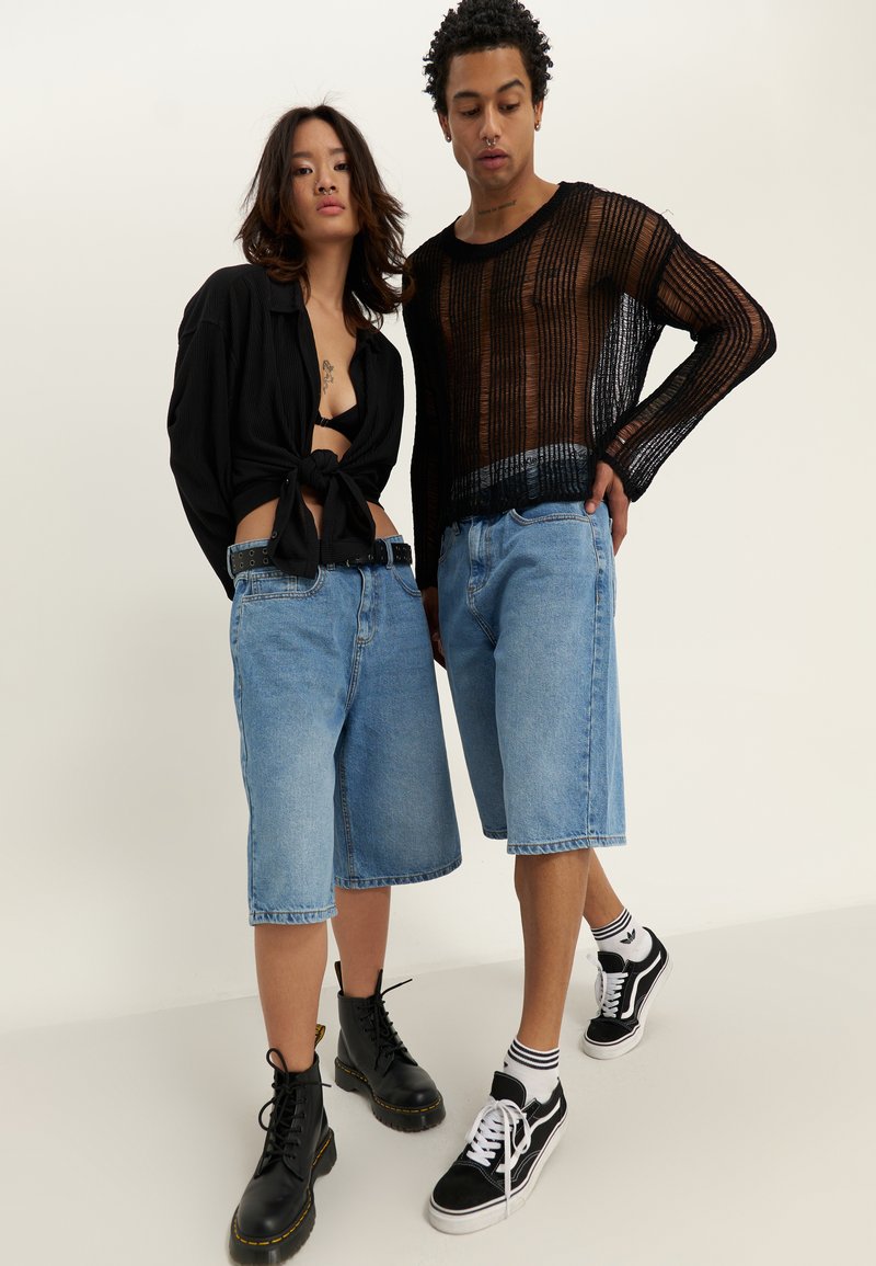 Shorty Denim Taille Haute Aeropostale Tokyo Darling – Bleu, Taille 000 – Neuf Avec étiquettes
