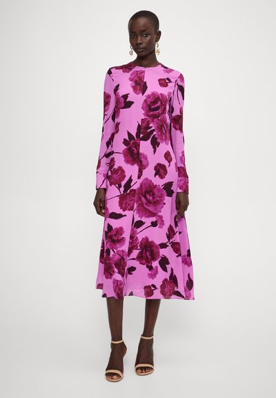 Erdem LONG SLEEVE MIDI DRESS - Denní šaty - wisteria
