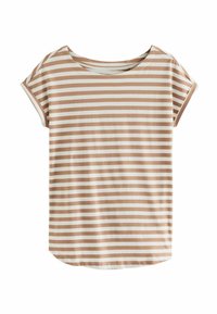 Next ROUND NECK CAP SLEEVE - T-Shirt print - neutral stripe