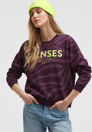 SENSES.THE LABEL, SENSES.THE LABEL SWEATSHIRT SU:RI MIT FRONTPRINT - Sweatshirt - deep plum