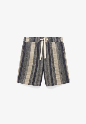 ADOLFO DOMINGUEZ, ADOLFO DOMINGUEZ STRIPED BERMUDA SHORTS WITH DRAWSTRING - Short - navy blue