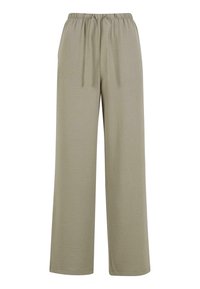 STRUCTURED WIDE - Trousers - paleolive