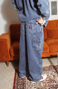 Kaotiko PANT CARPENTER TRICKY LOVE UNISEX - Calças de ganga de corte relaxado - denim