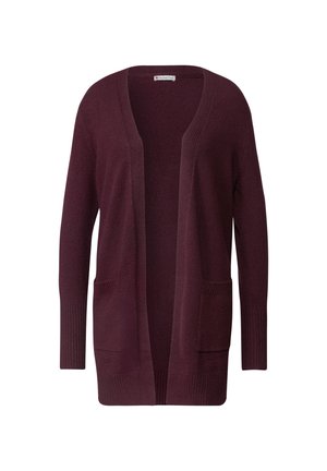 Street One, LANGARM CARDIGAN MIT AUFGESETZTEN TASCHEN - Gilet - rustic rouge mel