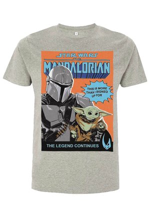 STAR WARS: THE MANDALORIAN SIGNED UP FOR POSTER UNISEX - Print T-shirt - melange grey