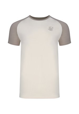 SIKSILK, RAGLAN - T-Shirt print - ecru/stone