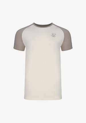 SIKSILK, RAGLAN - T-Shirt print - ecru/stone