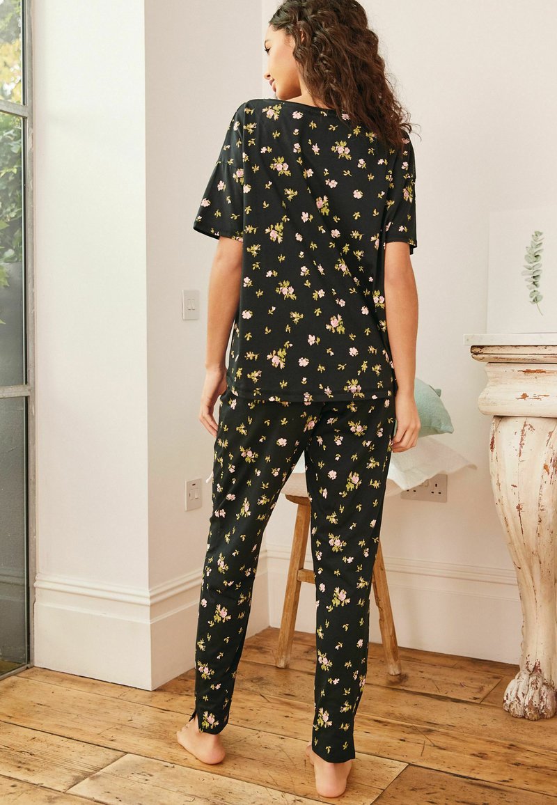 Damen Nachthemden | Next LAVENDER FINISH Nachtwäsche Set black floral/schwarz - QO69861 Damen Nachthemden | Next LAVENDER FINISH Nachtwäsche Set black floral/schwarz - QO69861