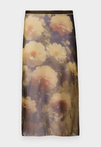 FLOWERS ON THE TABLE PRINTED SKIRT - Falda de tubo - whiteflowers