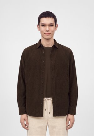 GANT, REG BABY CORD SHIRT - Camisa - shadow brown