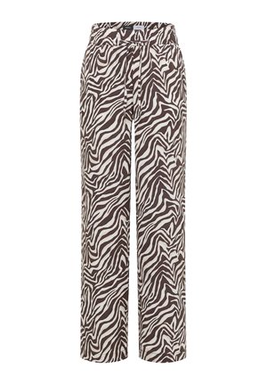 Cecil, STRAIGHT LEG HOSE MIT ZEBRAPRINT - Pantalon classique - brown cacao