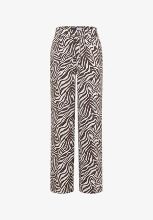 Cecil, STRAIGHT LEG PANTS WITH ZEBRAPRINT, ciemnobrązowy