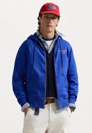 POLO SPORT FLEECE FULL ZIP  HOODIE - Sweatjakke - cruise royal/white