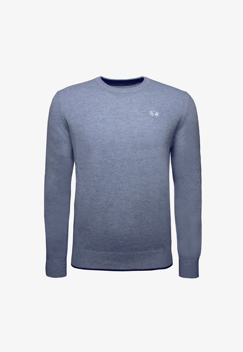 La Martina BEKLEIDUNG PULLOVER - Svetr - cashmere blue melang
