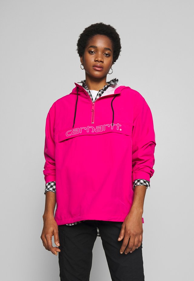 SCRIPT - Veste coupe-vent - ruby pink/white