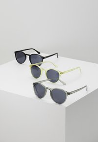 Urban Classics - CYPRES 3 PACK - Sunglasses - black/light grey/yellow Thumbnail Image 1