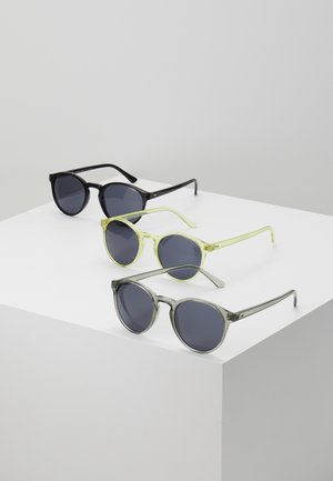 SUNGLASSES CYPRES 3 PACK - Sunglasses - black/light grey/yellow