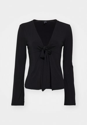 Vero Moda VMLOTTIE TIE TOP  - Longsleeve - black