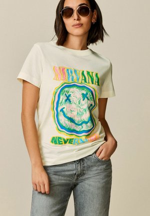 Next NIRVANA LICENSE BAND REGULAR FIT - T-Shirt print - ecru