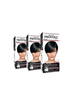FRANCK PROVOST TINTA CAPELLI COLORE PROFESSIONALE A DOMICILIO VALORIZZA RIFLESSI E BRILLANTEZZA PENNELLO DI PRECISIONE INCLUSO - 3 PACK - Tinte capelli - nero ebano