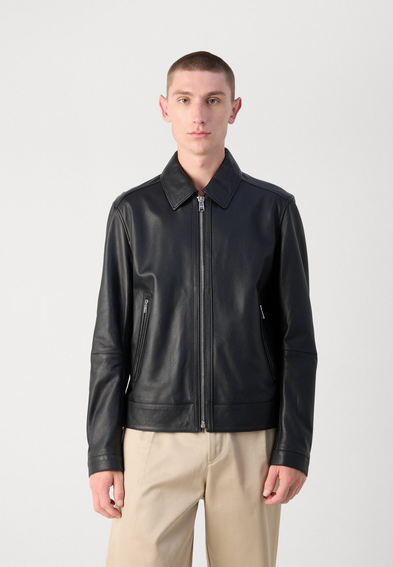 Veste Homme Cuir Noir Gary'On - Style Moto - Taille 5 - Occasion Très Bon état