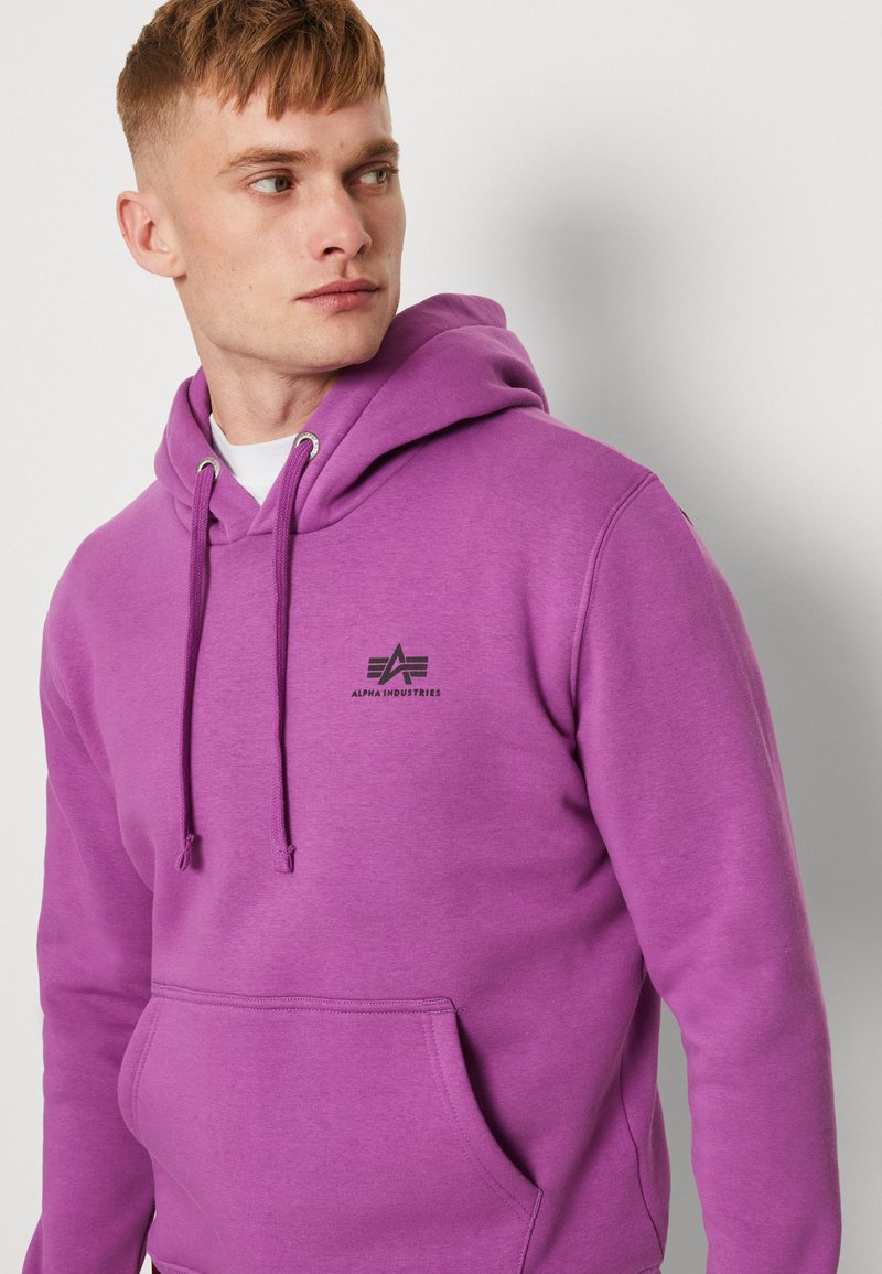 Alpha Industries BASIC HOODY SMALL LOGO - Hoodie - dark magenta/purple -  Zalando.co.uk