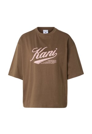 Karl Kani, VARSITY OVERSIZED T-SHIRT - Nyomott mintás póló - brown
