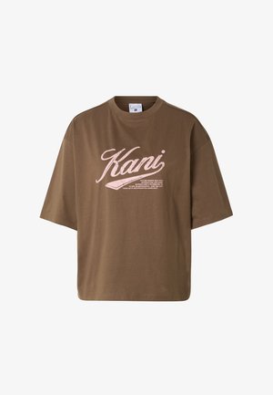 Karl Kani, VARSITY OVERSIZED T-SHIRT - Trükipildiga T-särk - brown