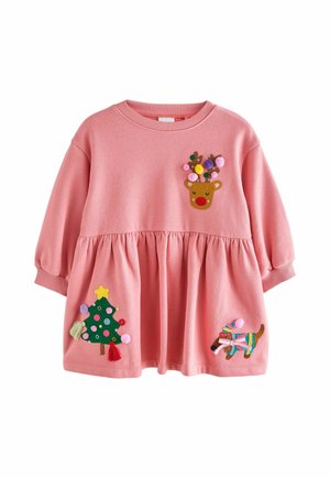 EMBELLISHED  - Day dress - pink christmas