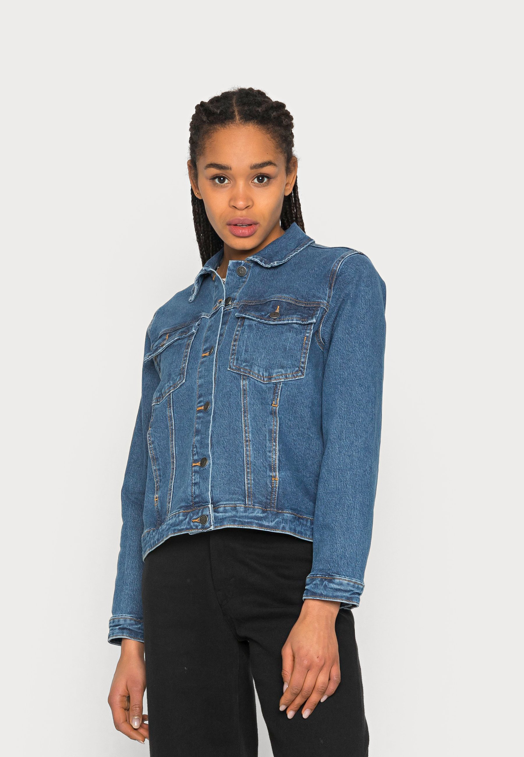 Object OBJMARINA JACKET - Denim jacket - medium blue denim/blue denim -  Zalando.co.uk