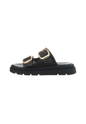 Sandalias planas - black leather