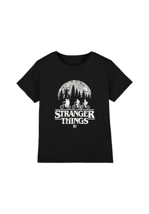 NETFLIX, STRANGER THINGS 10TH ANNIVERSARY UPSIDE DOWN UNISEX - Print T-shirt - black