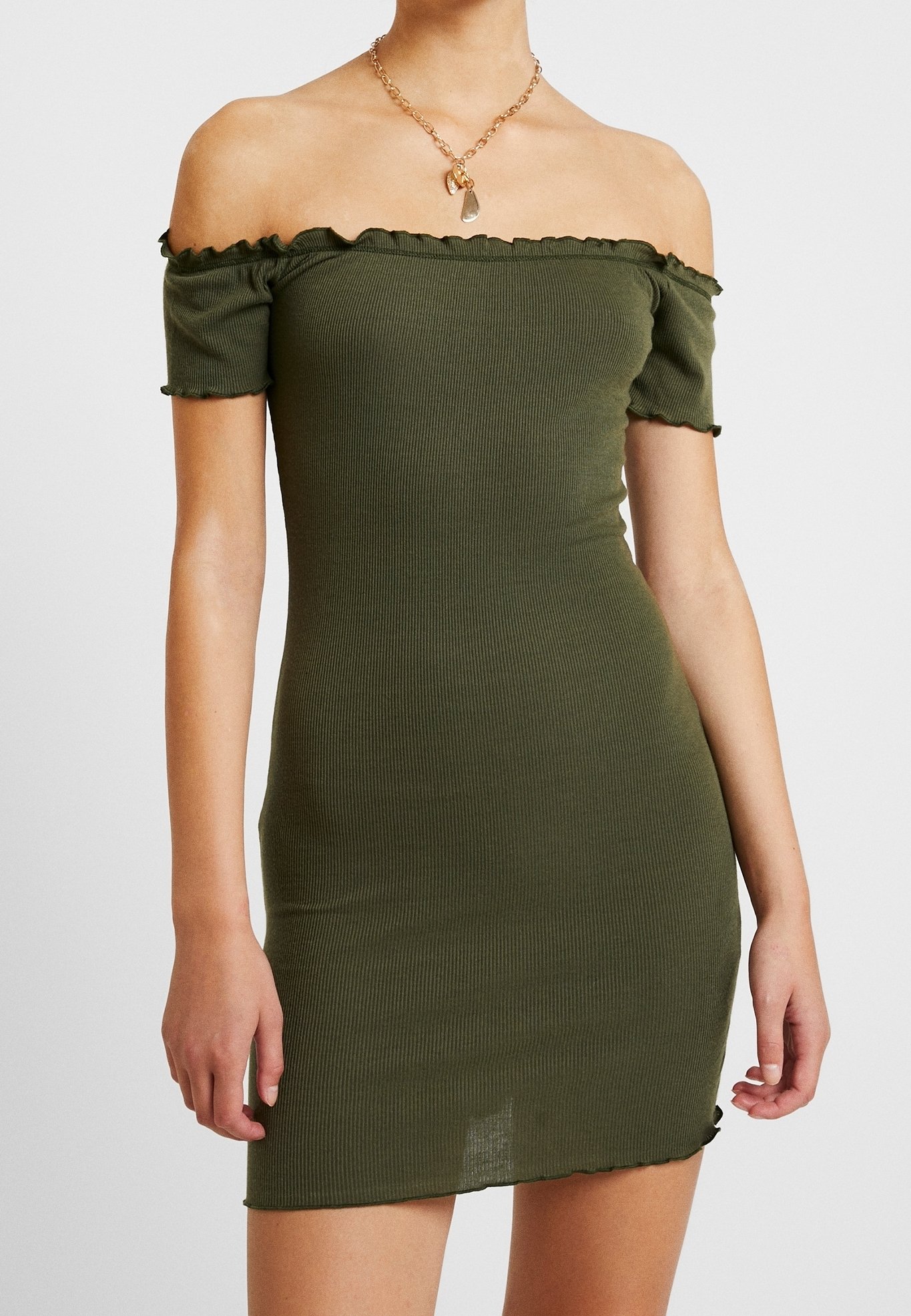 Miss Selfridge Shift dress - khaki - (Pre-owned) - Zalando.ie