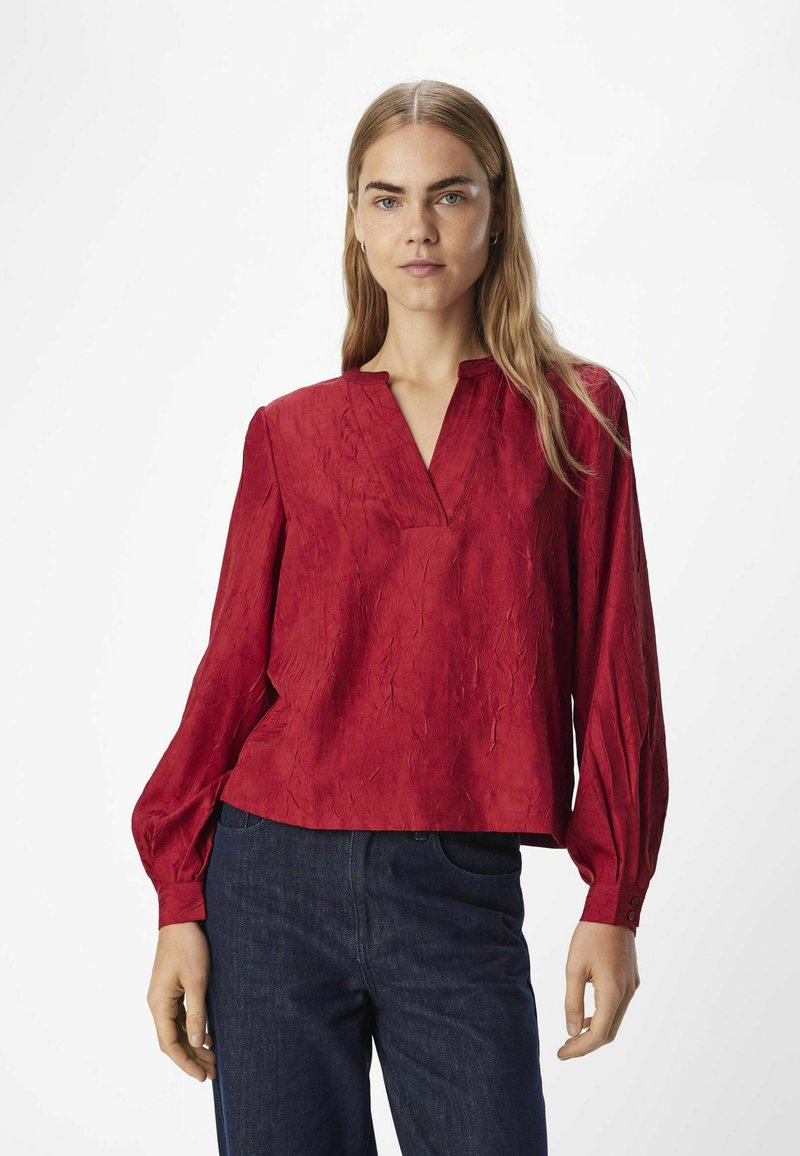 Object Blus - red dahlia/röd - Zalando.se