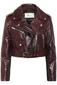 GZBASILIA SHORT - Leather jacket - aronia