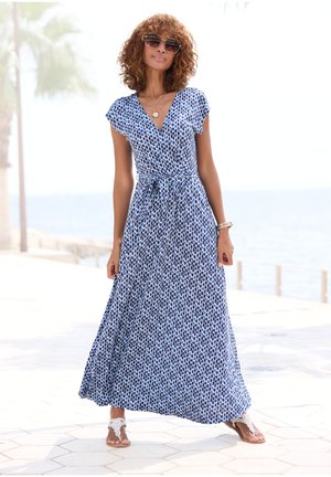Maxi dress - blau bedruckt