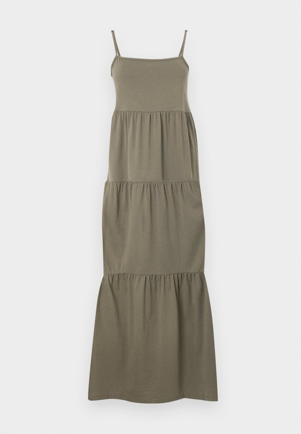 VILAYER STRAP MIDI DRESS - Jersey dress - dusty olive4