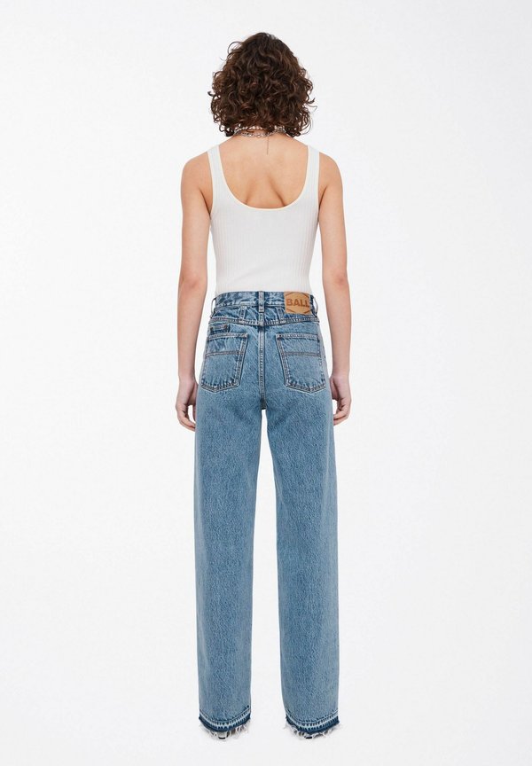 BASERENA - Straight leg jeans - marble wash4