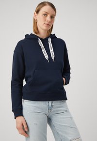 Tommy Jeans LOGO DRAWCORD HOODIE - Felpa - dark night navy