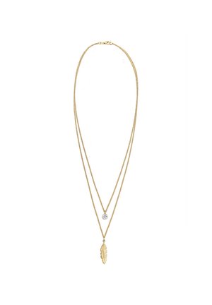 SPARKLING FEATHER CHARM - MIT KRISTALLEN VON SWAROVSKI® - Kaulakoru - gold-coloured