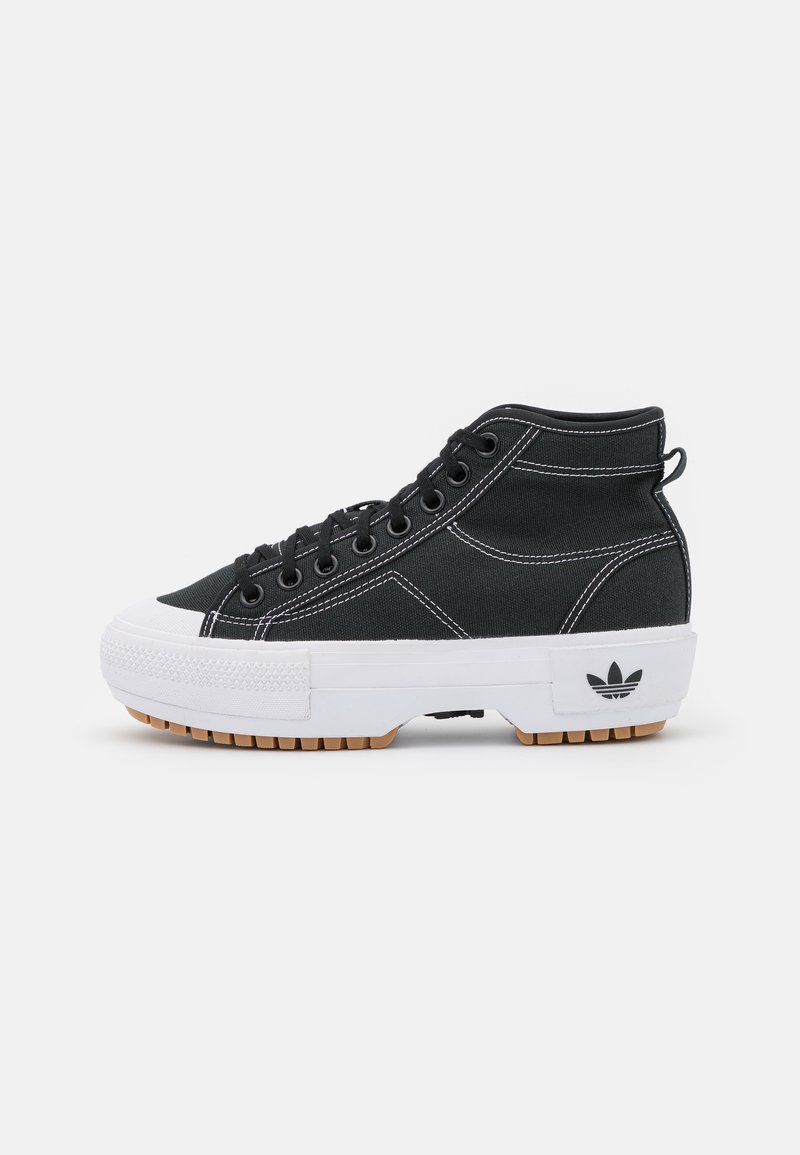 adidas Originals NIZZA TREK - High-top trainers - core black/footwear  white/black - Zalando.co.uk