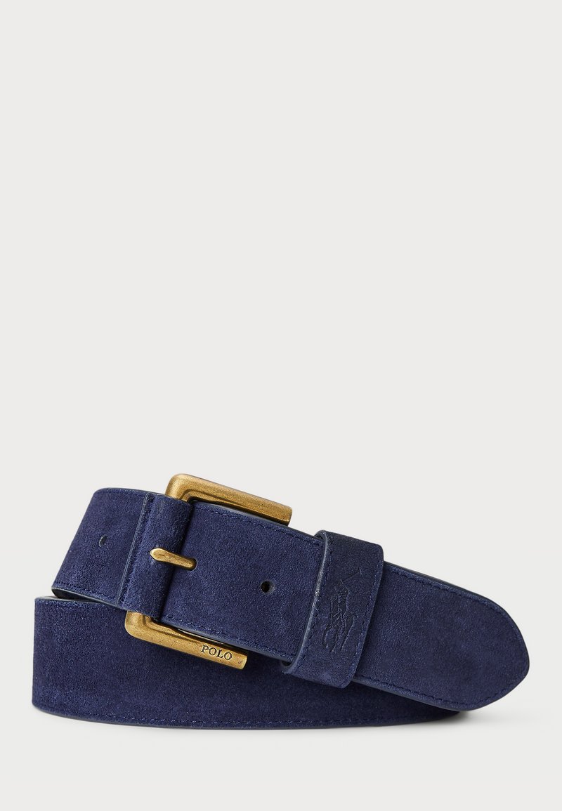 Polo Ralph Lauren - SIGNATURE PONY SUEDE BELT - Ceinture - navy, Agrandir