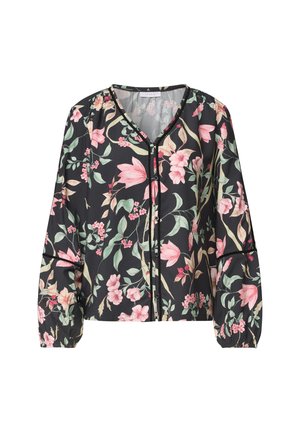 Street One Studio, LANGARM TUNIKA MIT V-NECK UND PRINT - Blouse - inked grey