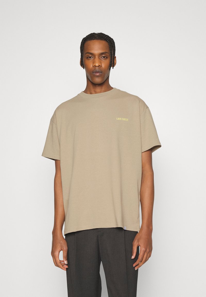 Les Deux DIEGO - T-shirt básica - dark sand/yellow