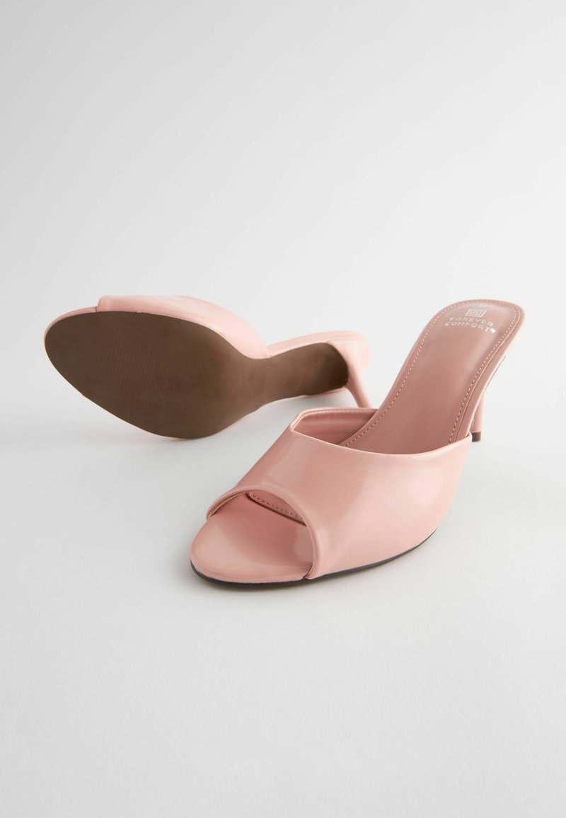 Next FOREVER COMFORT- REGULAR FIT - Heeled mules - pink/beige  