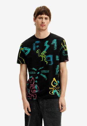 Desigual, T-Shirt print - black